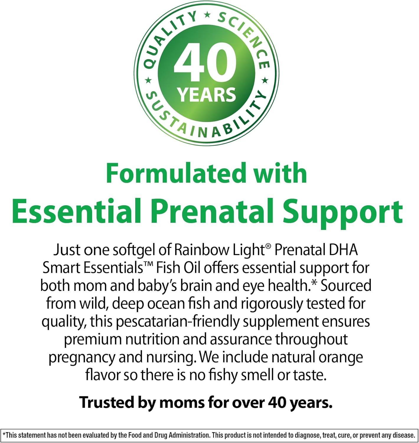 image:imageRainbow Light Prenatal DHA Vitamins for Women 60 Softgels Omega 3 Fish Oil DHA amp EPA Supports Mom amp Babys Health from Conception to NursingOrange