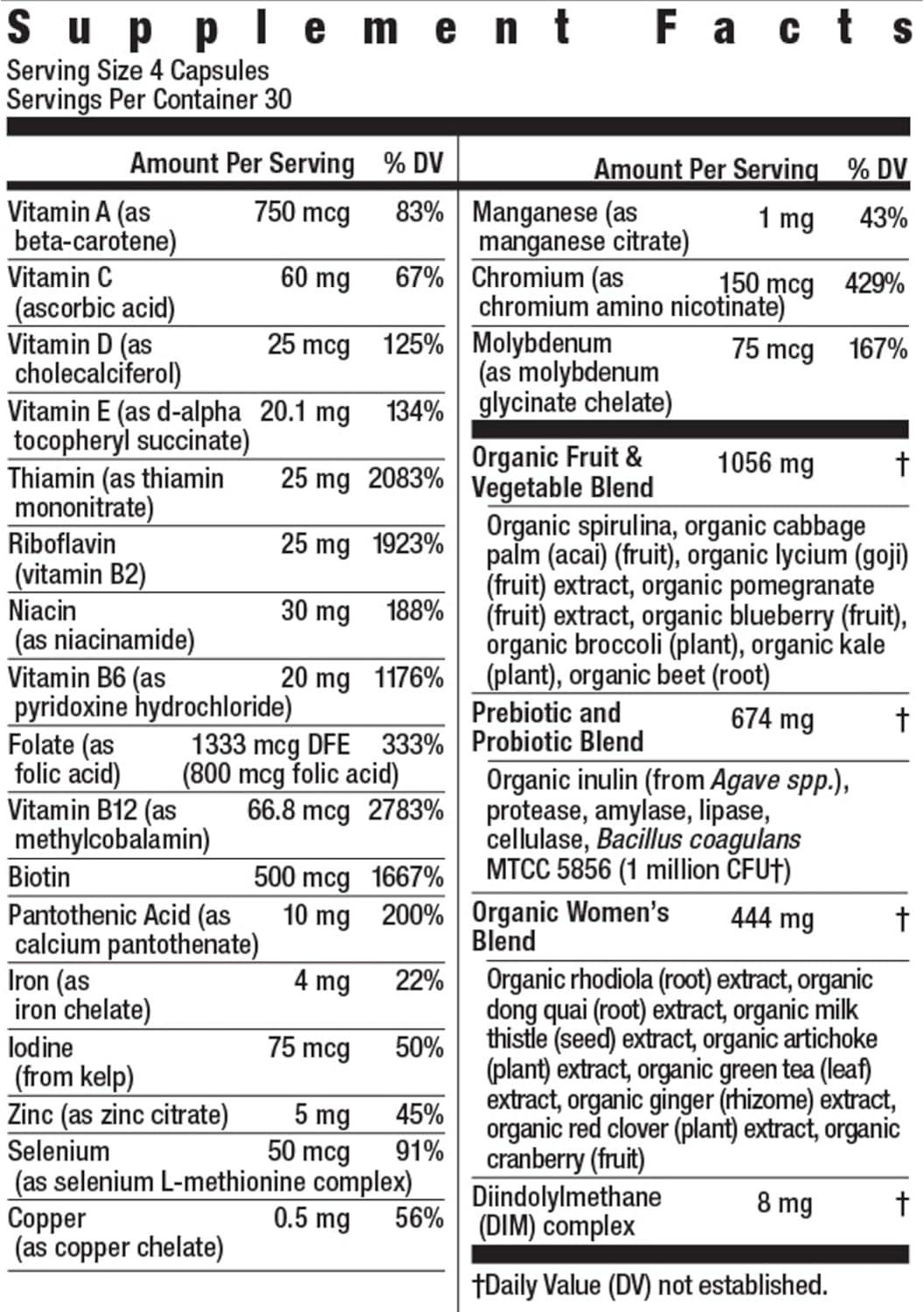 image:imageRainbow Light Womens One HighPotency Daily Multivitamin Womens Multivitamin Provides HighPotency Immune Support With Vitamin C Biotin and Ashwagandha Vegetarian 150 CountCertified Womens
