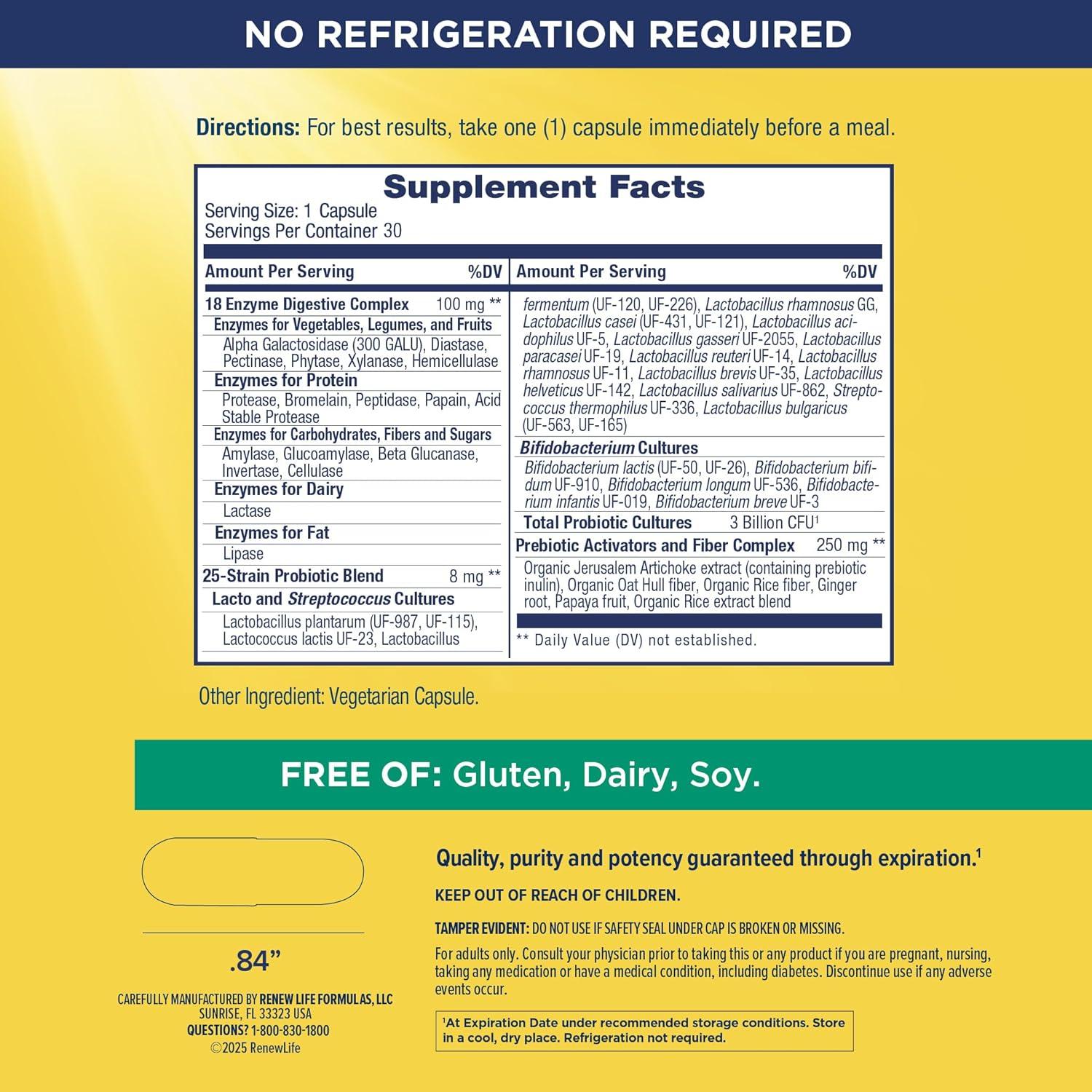 image:imageRenew Life Digestive Duo Probiotic and Enzymes Vegetarian Capsules Probiotic Promotes Digestive Health FastActing Enzymes Aid Digestion With Soothing Herbs 30 Count