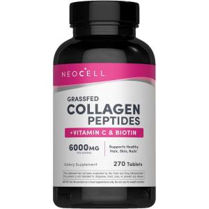 image:imageNeoCell Collagen Peptides Pills  270 Caplets  with Vitamin C and Biotin  Grass Fed Bovine  Hair Skin amp Nails  for Women and Men270 Count Pack of 1