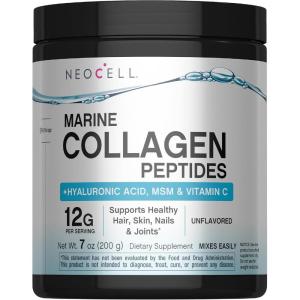 image:imageNeoCell Marine Collagen Peptides Powder  7 oz  Unflavored Supplement  with Vitamin C and MSM  Plus Hyaluronic Acid  Prebiotic Fiber Beauty Blend  Hair Skin amp Nails  for Women and MenMarine Collagen