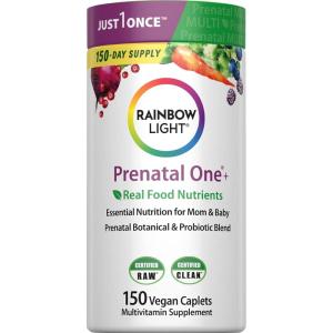 image:imageRainbow Light Prenatal One Multivitamin Support from Conception to Postnatal High Potency Clinically Proven Absorption of Vitamin D B2 Folate Calcium Zinc Iron  150 Tablets 5 Month Supply