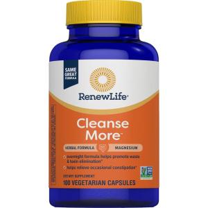 image:imageRenew Life Detox Cleanse More Reduces Bloating and Restores Regularity Overnight Constipation Relief Soy Dairy and glutenfree 100 Capsules100 Count Pack of 1