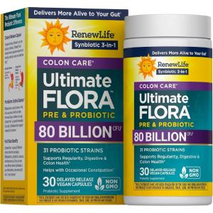 image:imageRenew Life Extra Care Digestive Probiotic Capsules 50 Billion CFU Guaranteed Daily Supplement Supports Immune Digestive Respiratory Health1 L Rhamnosus GG Dairy Soy and GlutenFree 30 Count80 Billion CFU