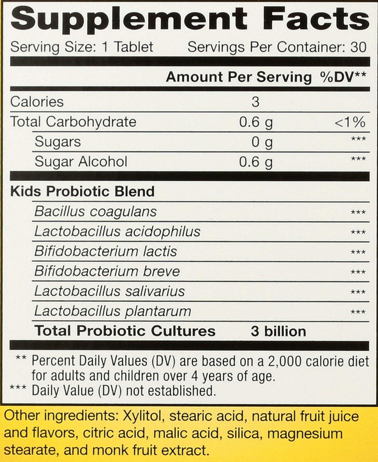 image:imageRenew Life Kids Probiotic Chewables Supports Digestive amp Immune Health Prebiotics amp Probiotics Raspberry 30 Chewable Tablets30 Count Pack of 1
