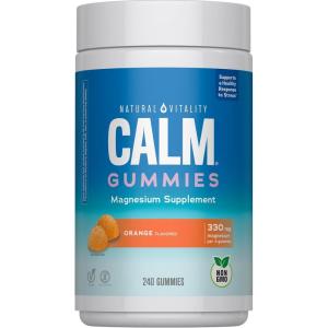 image:imageNatural Vitality Calm Magnesium Gummies  330mg Per Serving  Orange Flavored Supplement  GlutenFree amp Vegan  240 Count