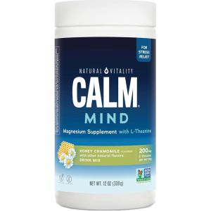 image:imageNatural Vitality Calm Mind Magnesium Citrate  LTheanine Powder Supports a Healthy Response to Stress Gluten Free amp Vegetarian Honey Chamomile 12 ozHoney Chamomile