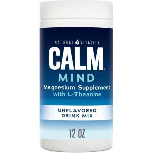 image:imageNatural Vitality Calm Mind Magnesium Citrate  LTheanine Powder Supports a Healthy Response to Stress Gluten Free amp Vegetarian Honey Chamomile 12 ozUnflavored