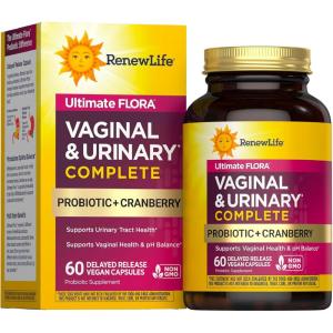 image:imageRenew Life Womens Wellness Vaginal and Urinary Probiotic and Cranberry Supplement Probiotic Supplement for pH Balance for Women Digestive Health Dairy Soy and GlutenFree 35 Billion CFU 60 Ct