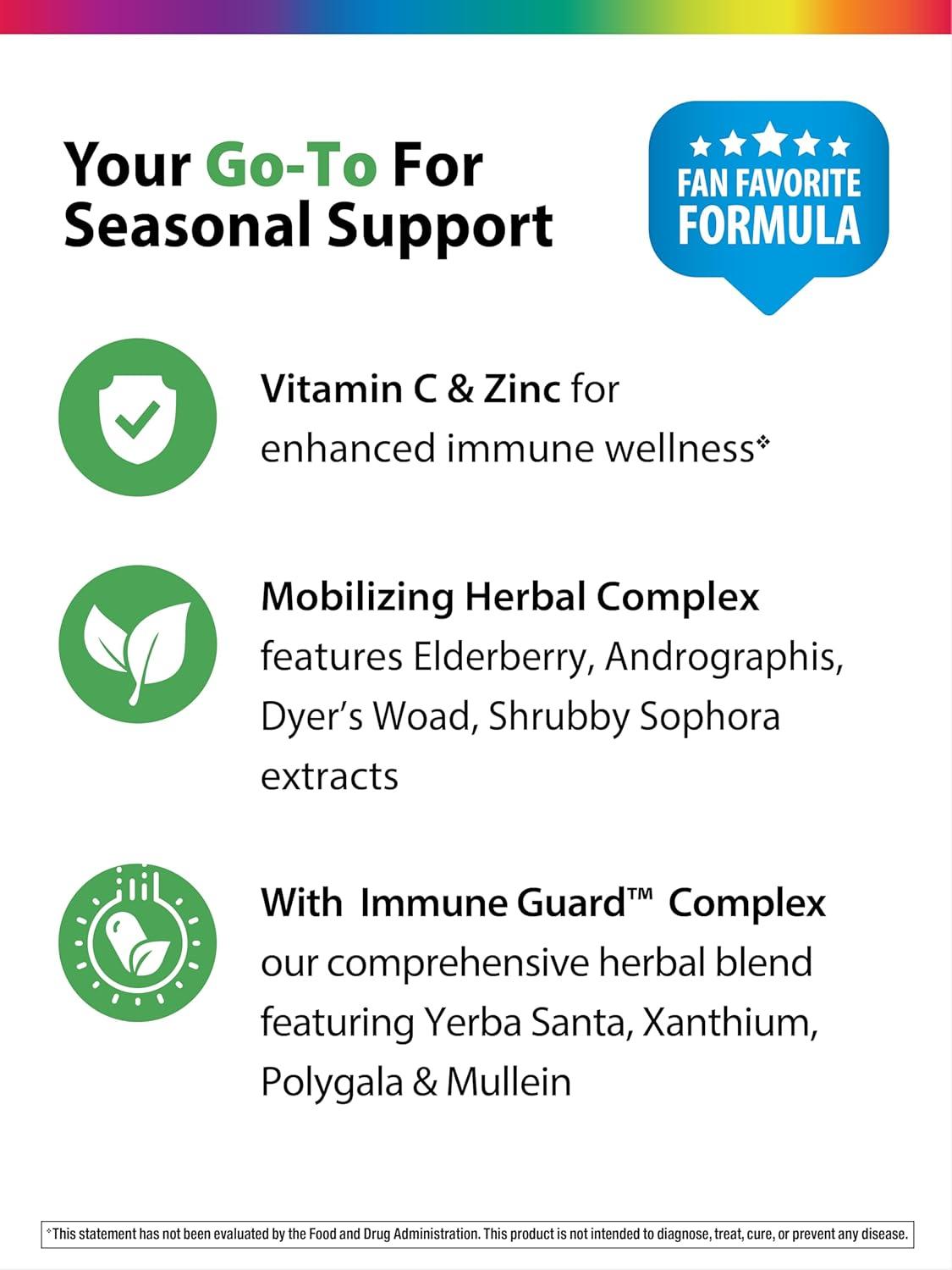 image:imageRainbow Light Counter Attack Immune Defense Support Supplement for Adults 90 Tablets with Immune Guard Zinc amp Vitamin CUnflavored