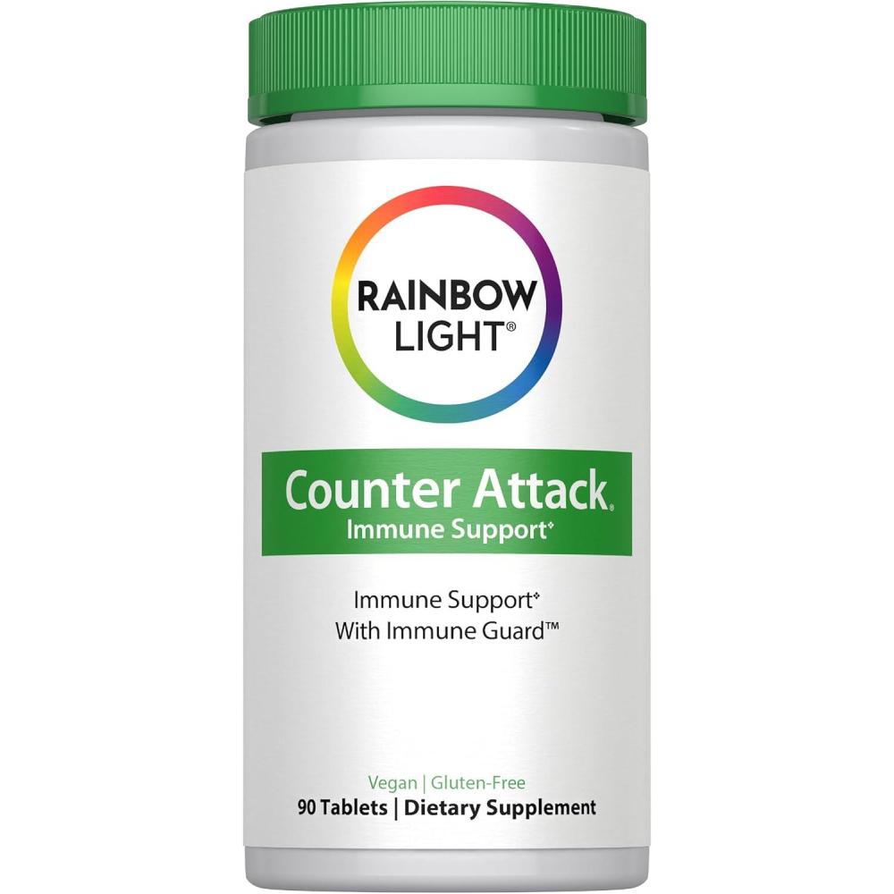 image:imageRainbow Light Counter Attack Immune Defense Support Supplement for Adults 90 Tablets with Immune Guard Zinc amp Vitamin CUnflavored