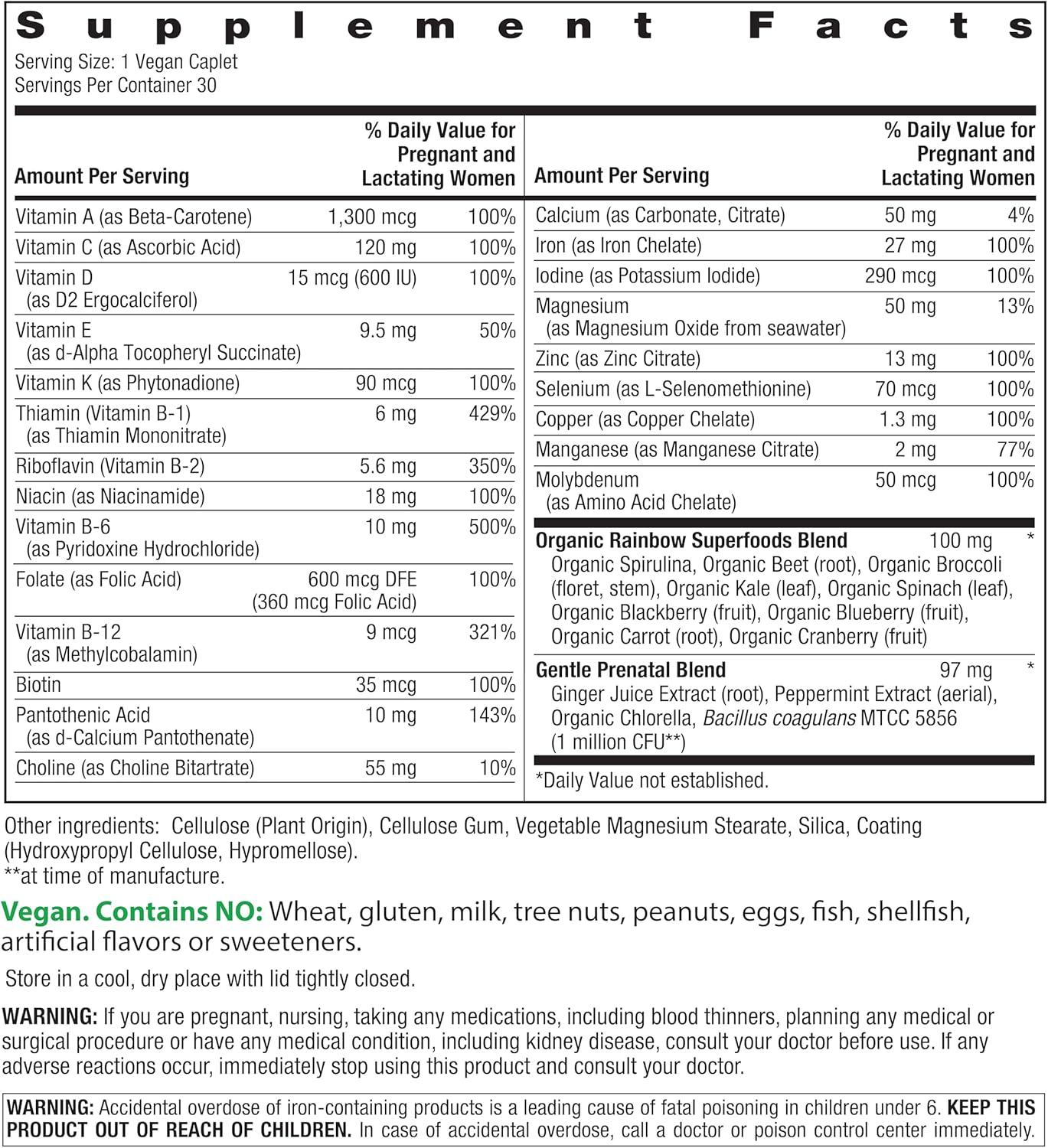 image:imageRainbow Light Prenatal Multivitamin One for Women 60 Caplets Essential Nutrition for Mom amp Baby Real Food Nutrients Prenatal Botanical amp Probiotic BlendPrenatal One