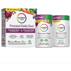 image:imageRainbow Light Prenatal DHA Vitamins for Women  30 Caplets amp 30 Softgels  Omega3 Fish Oil DHA amp EPA  Support for Mom amp Baby