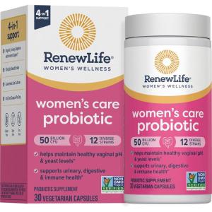 image:imageRenew Life Womens Probiotic Capsules 50 Billion CFU Guaranteed Supports pH Balance Vaginal Urinary Digestive and Immune Health2 L Rhamnosus GG Dairy Soy and GlutenFree 30 Count30 Count Pack of 1